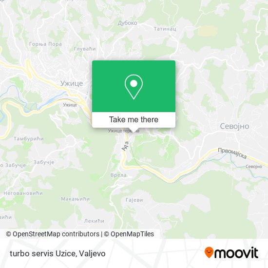 turbo servis Uzice map