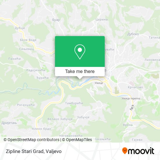 Zipline Stari Grad map