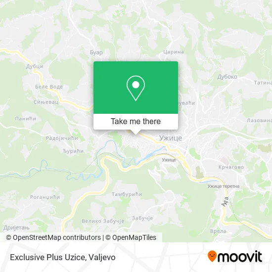 Exclusive Plus Uzice map