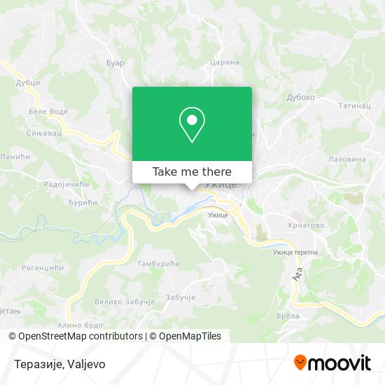 Теразије map