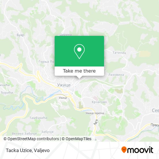 Tacka Uzice map