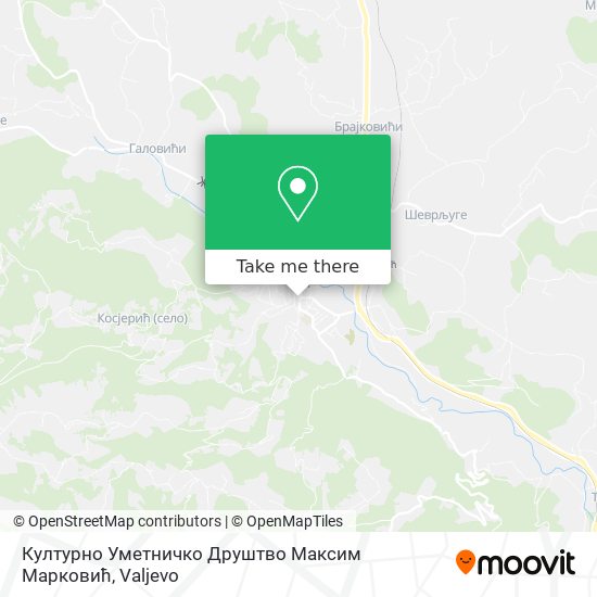 Културно Уметничко Друштво Максим Марковић map