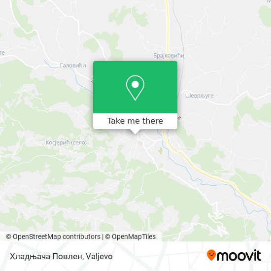 Хладњача Повлен map