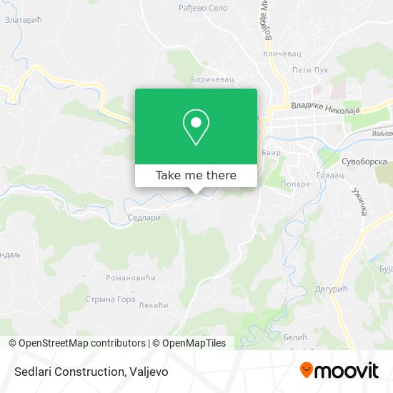 Sedlari Construction map