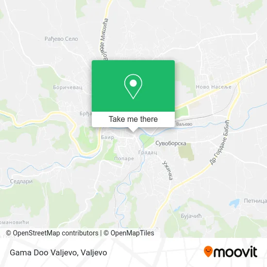 Gama Doo Valjevo map