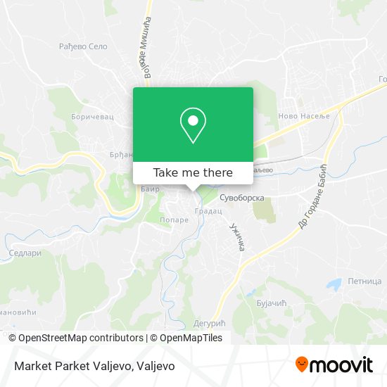 Market Parket Valjevo map