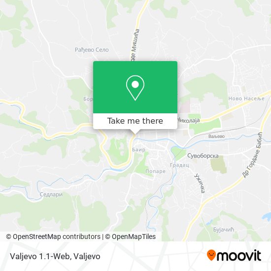 Valjevo 1.1-Web map