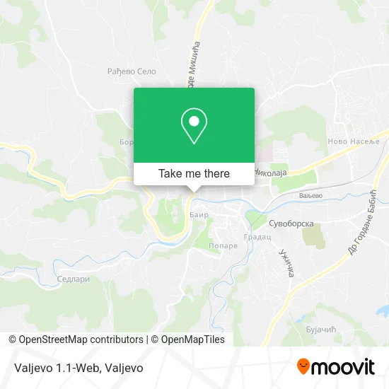 Valjevo 1.1-Web map