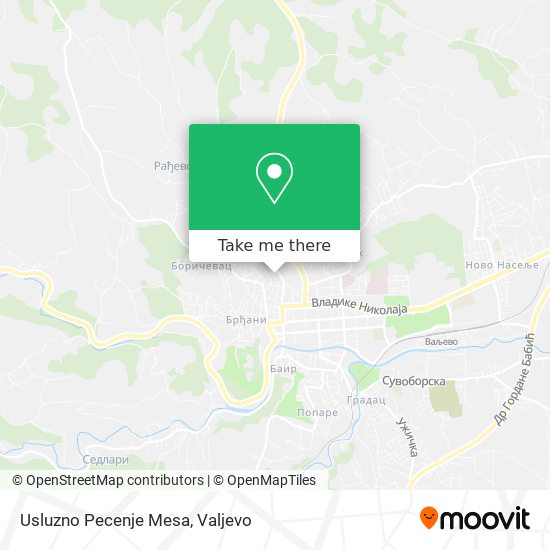 Usluzno Pecenje Mesa map