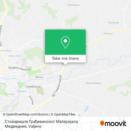 Стовариште Грађевинског Материјала Медведник map