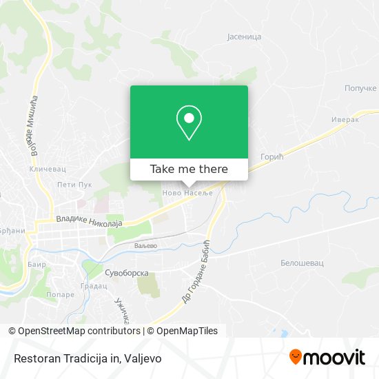 Restoran Tradicija in map