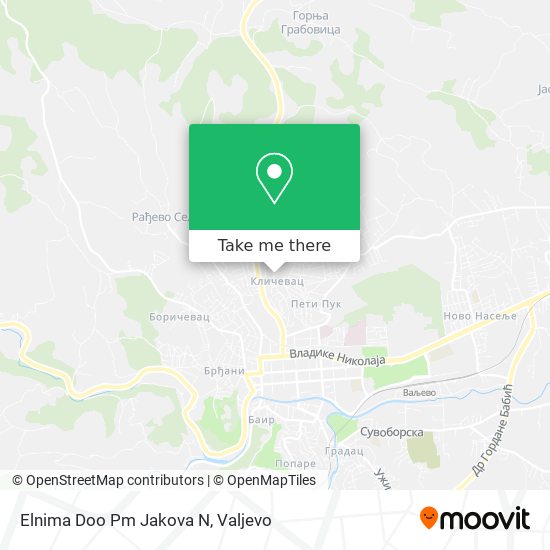 Elnima Doo Pm Jakova N map