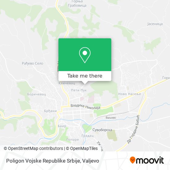 Poligon Vojske Republike Srbije map