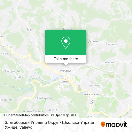 Златиборски Управни Округ - Школска Управа Ужице map