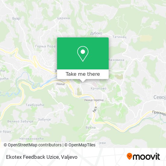 Ekotex Feedback Uzice map