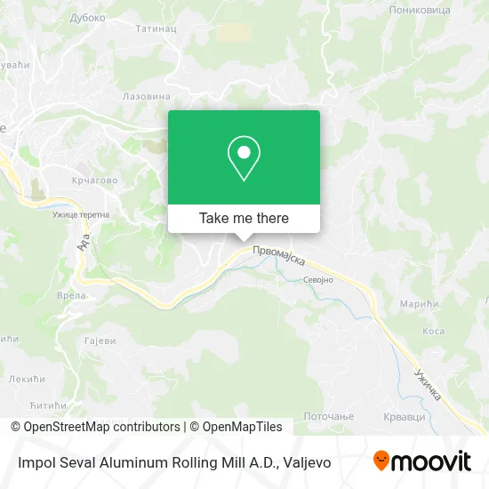 Impol Seval Aluminum Rolling Mill A.D. map