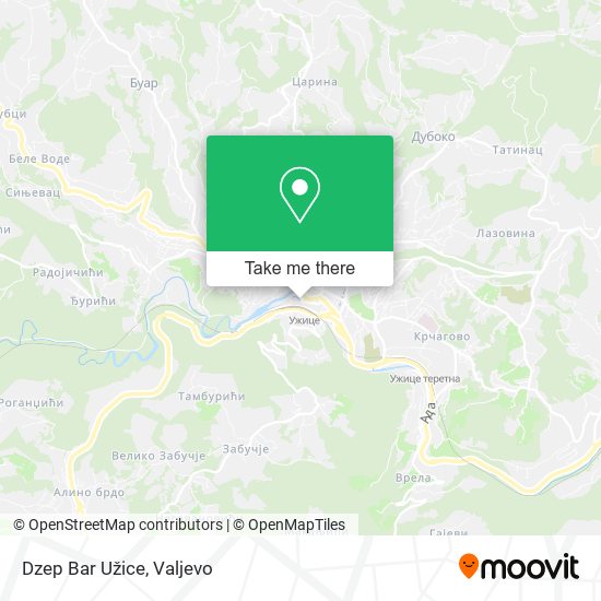 Dzep Bar Užice map