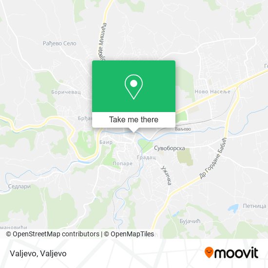 Valjevo map