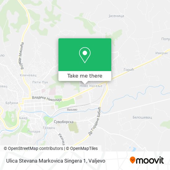 Ulica Stevana Markovica Singera 1 map