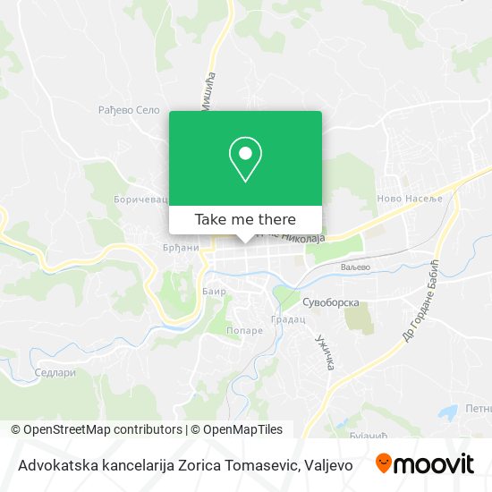 Advokatska kancelarija Zorica Tomasevic map