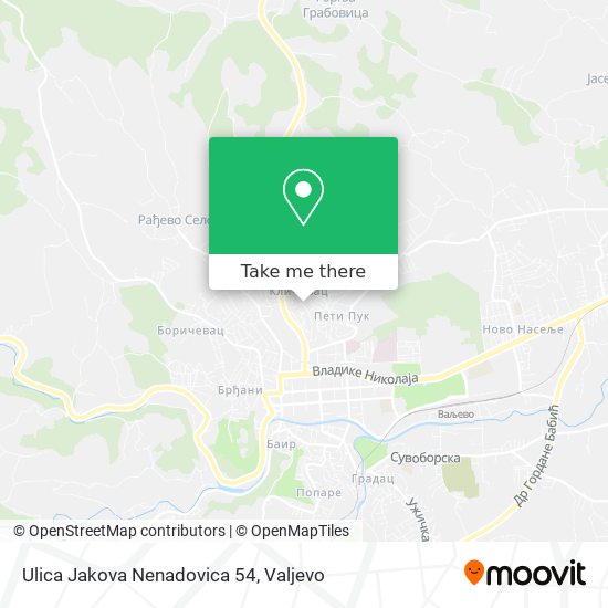 Ulica Jakova Nenadovica 54 map