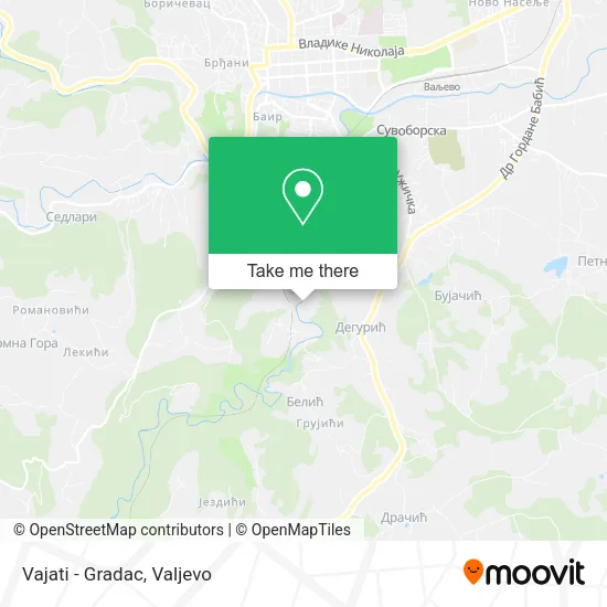 Vajati - Gradac map