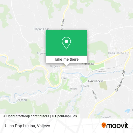 Ulica Pop Lukina map
