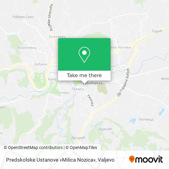 Predskolske Ustanove «Milica Nozica» map