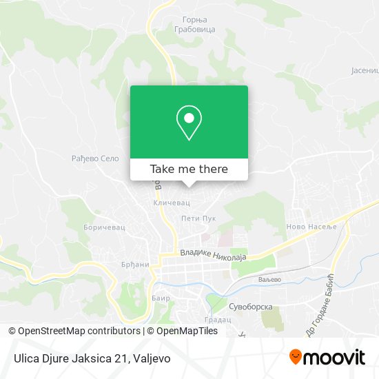 Ulica Djure Jaksica 21 map