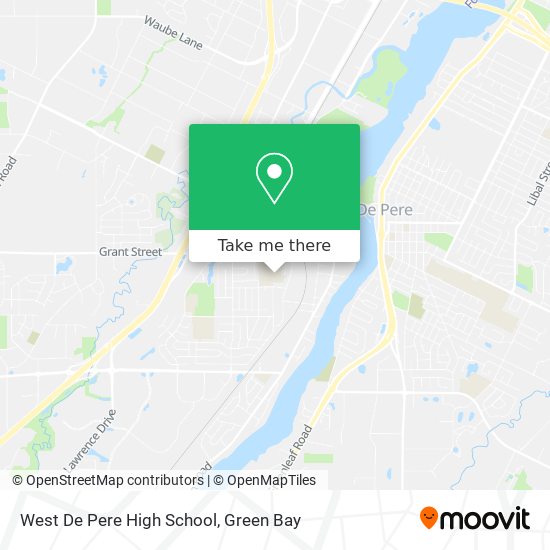 West De Pere High School map