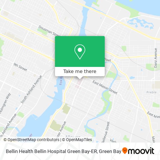 Mapa de Bellin Health Bellin Hospital Green Bay-ER