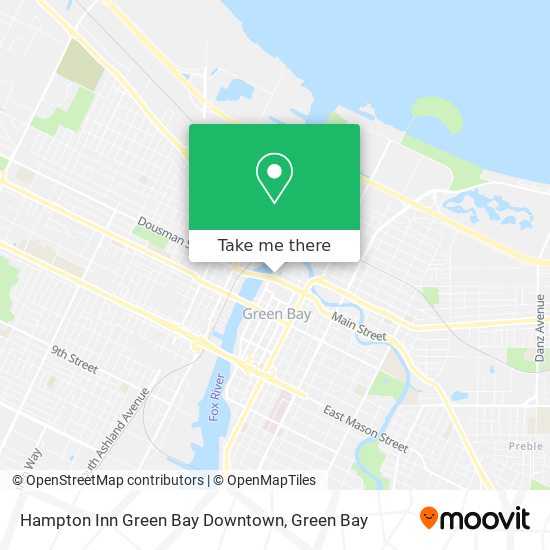 Mapa de Hampton Inn Green Bay Downtown