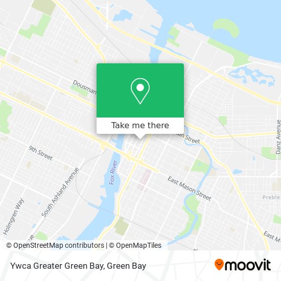 Ywca Greater Green Bay map