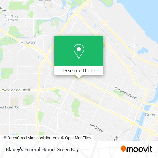 Blaney's Funeral Home map