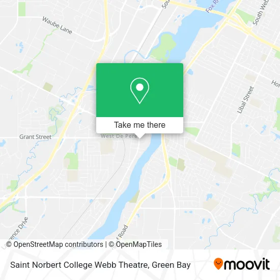 Mapa de Saint Norbert College Webb Theatre