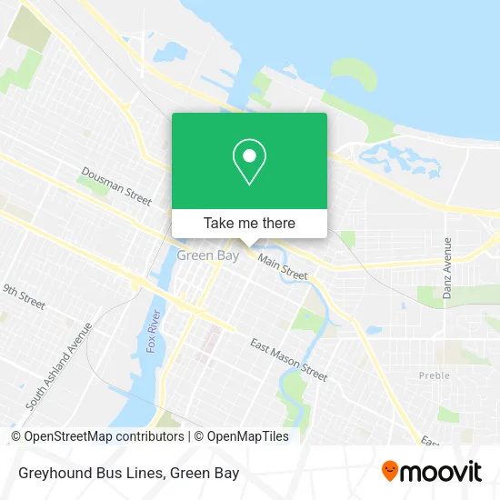 Mapa de Greyhound Bus Lines