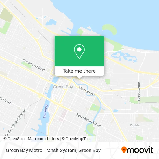 Green Bay Metro Transit System map