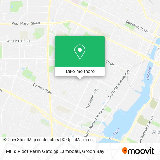 Mapa de Mills Fleet Farm Gate @ Lambeau