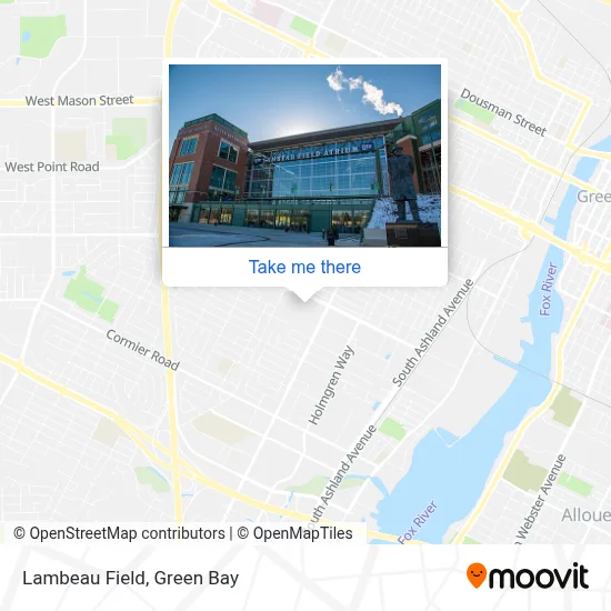 Lambeau Field map
