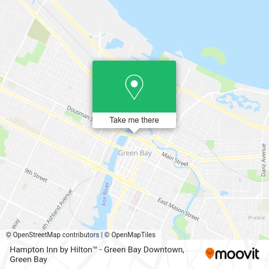 Mapa de Hampton Inn by Hilton™ - Green Bay Downtown