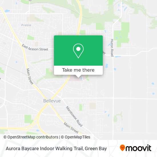 Aurora Baycare Indoor Walking Trail map