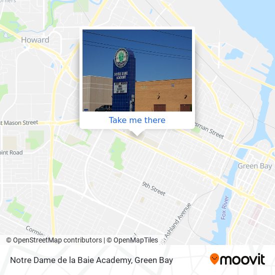 Mapa de Notre Dame de la Baie Academy