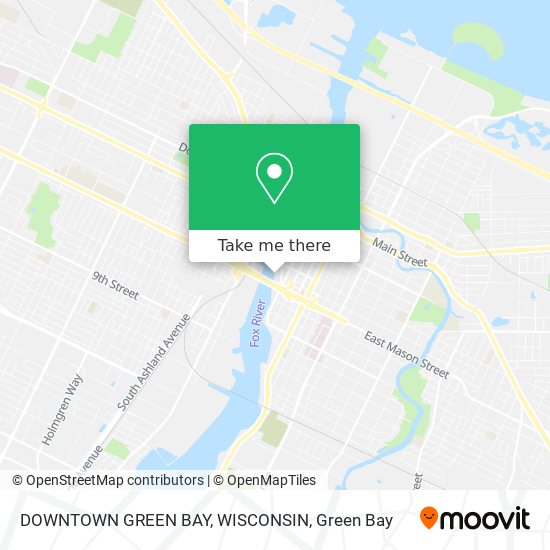 Mapa de DOWNTOWN GREEN BAY, WISCONSIN