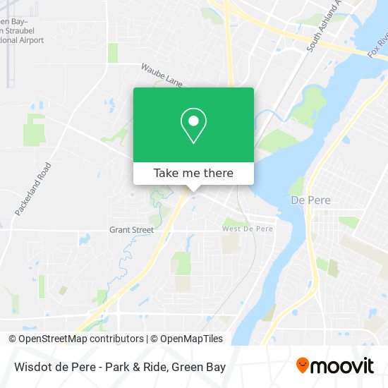 Wisdot de Pere - Park & Ride map