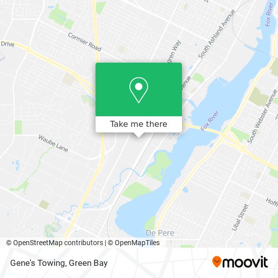 Gene's Towing map