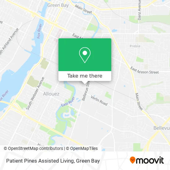 Patient Pines Assisted Living map