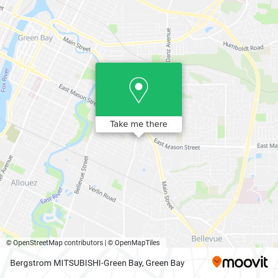 Bergstrom MITSUBISHI-Green Bay map