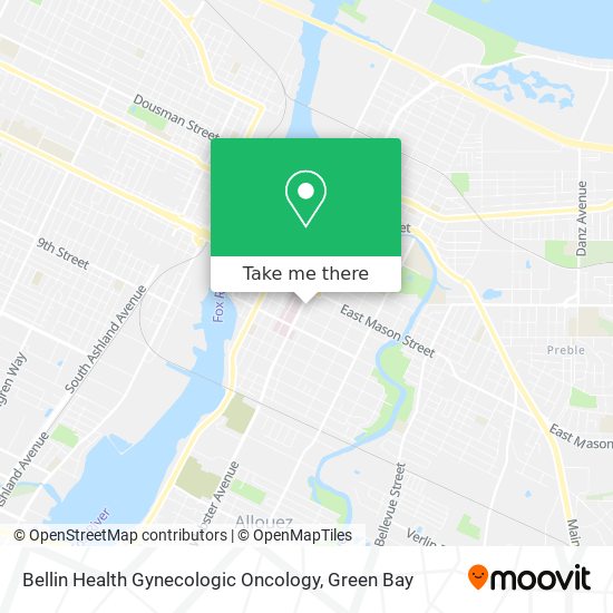 Mapa de Bellin Health Gynecologic Oncology