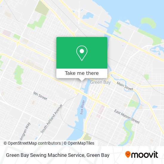 Green Bay Sewing Machine Service map