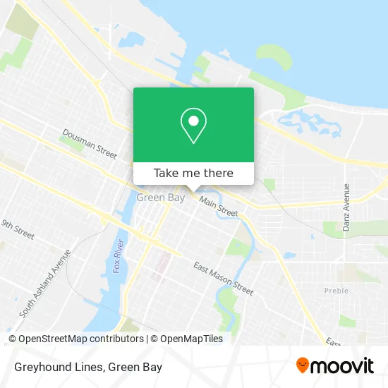Mapa de Greyhound Lines